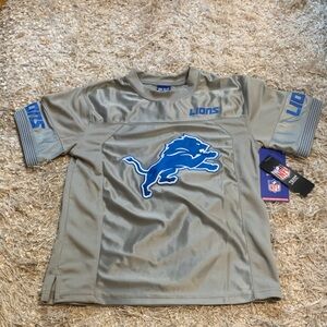 NFL Gray and Blue Detroit Lions Jersey